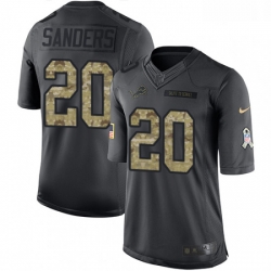 Men Nike Detroit Lions 20 Barry Sanders Limited Black 2016 Salute to Service NFL Jersey Men Nike Detroit Lions 20 Barry Sanders Limited Black 2016 Salute to Service NFL Jersey