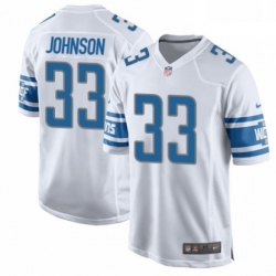 Men Nike Detroit Lions 33 Kerryon Johnson Game White NFL Jersey Men Nike Detroit Lions 33 Kerryon Johnson Game White NFL Jersey