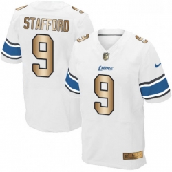 Men Nike Detroit Lions 9 Matthew Stafford Elite WhiteGold NFL Jersey Men Nike Detroit Lions 9 Matthew Stafford Elite WhiteGold NFL Jersey