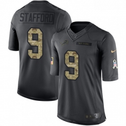 Men Nike Detroit Lions 9 Matthew Stafford Limited Black 2016 Salute to Service NFL Jersey Men Nike Detroit Lions 9 Matthew Stafford Limited Black 2016 Salute to Service NFL Jersey