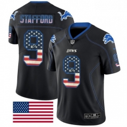 Men Nike Detroit Lions 9 Matthew Stafford Limited Black Rush USA Flag NFL Jersey Men Nike Detroit Lions 9 Matthew Stafford Limited Black Rush USA Flag NFL Jersey