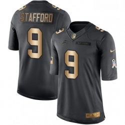 Men Nike Detroit Lions 9 Matthew Stafford Limited BlackGold Salute to Service NFL Jersey Men Nike Detroit Lions 9 Matthew Stafford Limited BlackGold Salute to Service NFL Jersey
