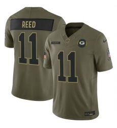 Men Green Bay Packers 11 Jayden Reed Olive 2025 F U S E  Salute to Service Limited Stitched Football Jersey Men Green Bay Packers 11 Jayden Reed Olive 2025 F U S E  Salute to Service Limited Stitched Football Jersey