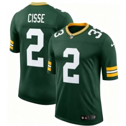 Men Green Bay Packers Brandon Cisse #2 Green Stitched F U S E NFL Jersey