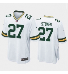 Men Green Bay Packers Eric Stokes White Green 2021 Draft Jersey