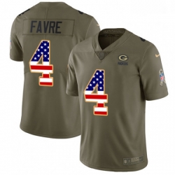 Men Nike Green Bay Packers 4 Brett Favre Limited OliveUSA Flag 2017 Salute to Service NFL Jersey Men Nike Green Bay Packers 4 Brett Favre Limited OliveUSA Flag 2017 Salute to Service NFL Jersey