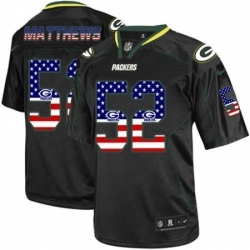 Men Nike Green Bay Packers 52 Clay Matthews Elite Black USA Flag Fashion NFL Jersey Men Nike Green Bay Packers 52 Clay Matthews Elite Black USA Flag Fashion NFL Jersey