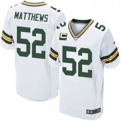 Men Nike Green Bay Packers 52 Clay Matthews Elite White C Patch NFL Jersey Men Nike Green Bay Packers 52 Clay Matthews Elite White C Patch NFL Jersey
