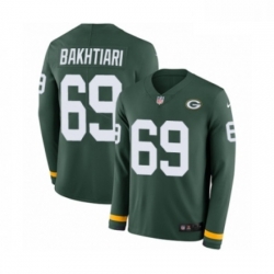 Men Nike Green Bay Packers 69 David Bakhtiari Limited Green Therma Long Sleeve NFL Jersey Men Nike Green Bay Packers 69 David Bakhtiari Limited Green Therma Long Sleeve NFL Jersey