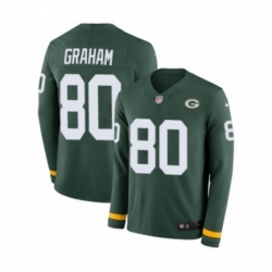 Men Nike Green Bay Packers 80 Jimmy Graham Limited Green Therma Long Sleeve NFL Jersey Men Nike Green Bay Packers 80 Jimmy Graham Limited Green Therma Long Sleeve NFL Jersey