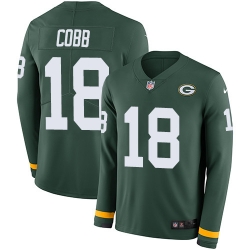 Nike Packers #18 Randall Cobb Green Team Color Men Stitched NFL Limited Therma Long Sleeve Jersey Nike Packers #18 Randall Cobb Green Team Color Men Stitched NFL Limited Therma Long Sleeve Jersey
