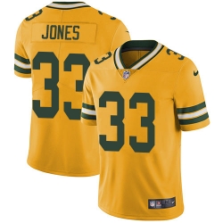 Nike Packers #33 Aaron Jones Yellow Mens Stitched NFL Limited Rush Jersey Nike Packers #33 Aaron Jones Yellow Mens Stitched NFL Limited Rush Jersey