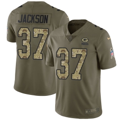 Nike Packers #37 Josh Jackson Olive Camo Mens Stitched NFL Limited 2017 Salute To Service Jersey Nike Packers #37 Josh Jackson Olive Camo Mens Stitched NFL Limited 2017 Salute To Service Jersey