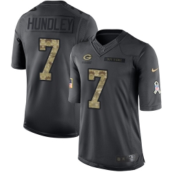 Nike Packers #7 Brett Hundley Mens Limited Black 2016 Salute to Service NFL Jersey Nike Packers #7 Brett Hundley Mens Limited Black 2016 Salute to Service NFL Jersey