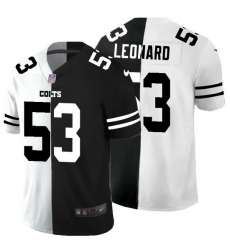 Indianapolis Colts 53 Darius Leonard Men Black V White Peace Split Nike Vapor Untouchable Limited NFL Jersey