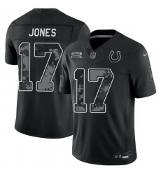 Men Indianapolis Colts 17 Daniel Jones Black F U S E 2026 Salute to Service Limited Stitched Football Jersey