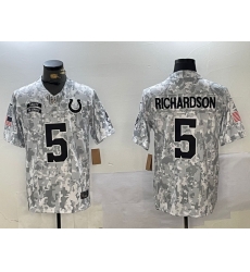 Men Indianapolis Colts 5 Anthony Richardson 2024 F U S E Arctic Camo Salute To Service Limited Stitched Football Jersey