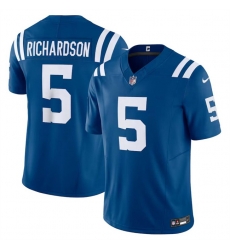 Men Indianapolis Colts 5 Anthony Richardson Blue 2023 F U S E Vapor Untouchable Stitched Football Jersey