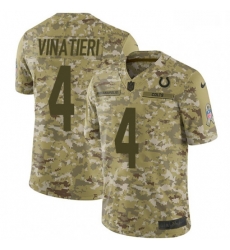 Men Nike Indianapolis Colts 4 Adam Vinatieri Limited Camo 2018 Salute to Service NFL Jersey