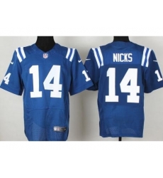 Nike Indianapolis Colts 14 Hakeem Nicks Blue Elite NFL Jersey