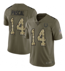 Youth Zach Pascal Limited Jersey 14 Football Indianapolis Colts Olive Camo 2017 S