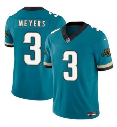 Men Jacksonville Jaguars 3 Jokobi Meyers Teal 2025 F U S E  Prowler Throwback Vapor Limited Stitched Football Jersey