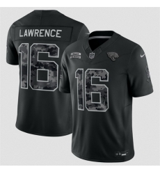 Youth Jacksonville Jaguars  16 Trevor Lawrence Black 2026 Salute to Service Limited Stitched Football Jersey