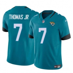 Youth Jacksonville Jaguars 7 Brian Thomas Jr Teal 2024 Draft F U S E Vapor Untouchable Limited Stitched Jersey