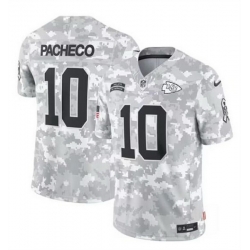 Men Kansas City Chiefs 10 Isiah Pacheco 2024 F U S E Arctic Camo Salute To Service Limited Stitched Football Jersey