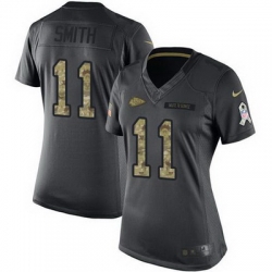 Nike Chiefs #11 Alex Smith Black Womens Stitched NFL Limited 2016 Salute to Service Jersey Nike Chiefs #11 Alex Smith Black Womens Stitched NFL Limited 2016 Salute to Service Jersey