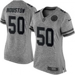 Nike Chiefs #50 Justin Houston Gray Womens Stitched NFL Limited Gridiron Gray Jersey Nike Chiefs #50 Justin Houston Gray Womens Stitched NFL Limited Gridiron Gray Jersey