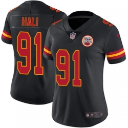 Nike Chiefs #91 Tamba Hali Black Womens Stitched NFL Limited Rush Jersey Nike Chiefs #91 Tamba Hali Black Womens Stitched NFL Limited Rush Jersey