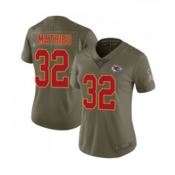 Womens Kansas City Chiefs 32 Tyrann Mathieu Limited Olive 2017 Salute to Service Football Jersey Womens Kansas City Chiefs 32 Tyrann Mathieu Limited Olive 2017 Salute to Service Football Jersey
