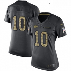 Womens Nike Kansas City Chiefs 10 Tyreek Hill Limited Black 2016 Salute to Service NFL Jersey Womens Nike Kansas City Chiefs 10 Tyreek Hill Limited Black 2016 Salute to Service NFL Jersey