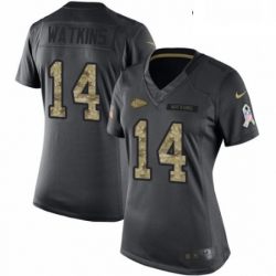 Womens Nike Kansas City Chiefs 14 Sammy Watkins Limited Black 2016 Salute to Service NFL Jersey Womens Nike Kansas City Chiefs 14 Sammy Watkins Limited Black 2016 Salute to Service NFL Jersey
