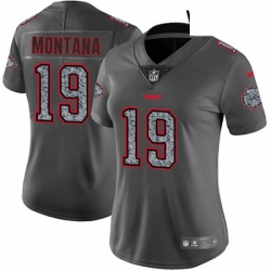 Womens Nike Kansas City Chiefs 19 Joe Montana Gray Static Vapor Untouchable Limited NFL Jersey Womens Nike Kansas City Chiefs 19 Joe Montana Gray Static Vapor Untouchable Limited NFL Jersey