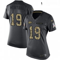 Womens Nike Kansas City Chiefs 19 Joe Montana Limited Black 2016 Salute to Service NFL Jersey Womens Nike Kansas City Chiefs 19 Joe Montana Limited Black 2016 Salute to Service NFL Jersey