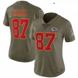 Womens Nike Kansas City Chiefs 87 Travis Kelce Limited Olive 2017 Salute to Service NFL Jersey Womens Nike Kansas City Chiefs 87 Travis Kelce Limited Olive 2017 Salute to Service NFL Jersey