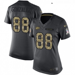 Womens Nike Kansas City Chiefs 88 Tony Gonzalez Limited Black 2016 Salute to Service NFL Jersey Womens Nike Kansas City Chiefs 88 Tony Gonzalez Limited Black 2016 Salute to Service NFL Jersey