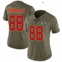 Womens Nike Kansas City Chiefs 88 Tony Gonzalez Limited Olive 2017 Salute to Service NFL Jersey Womens Nike Kansas City Chiefs 88 Tony Gonzalez Limited Olive 2017 Salute to Service NFL Jersey