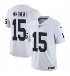 Men Las Vegas Raiders 15 Gardner Minshew II White Vapor Stitched Football Jersey