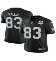 Men Las Vegas Raiders #83 Darren Waller Black 2020 Inaugural Season With C Patch Vapor Limited Stitched NFL Jersey