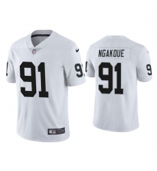 Men Las Vegas Raiders 91 Yannick Ngakoue Vapor Limited White Jersey