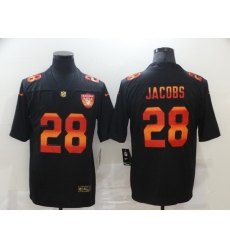 Nike Las Vegas Raiders 28 Josh Jacobs Black Colorful Fashion Limited Jersey