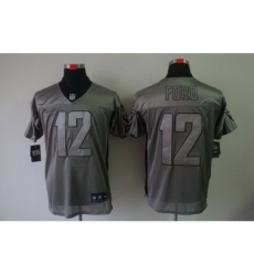 Nike Oakland Raiders 12 Jacoby Ford Grey Elite Shadow NFL Jersey