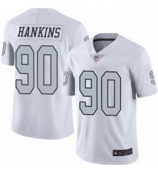 Nike Raiders 90 Johnathan Hankins White Men Stitched NFL Limited Rush Jersey