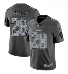 Raiders 28 Josh Jacobs Gray Camo Vapor Untouchable Limited Jersey