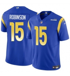 Men Los Angeles Rams 15 Demarcus Robinson Blue 2024 F U S E  Vapor Untouchable Stitched Football Jersey