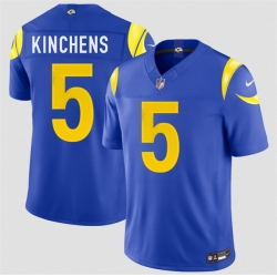 Men Los Angeles Rams  5 Kamren Kinchens Royal 2026 F U S E  Vapor Limited Stitched Football Jersey