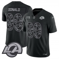 Men Los Angeles Rams  99 Aaron Donald Black F U S E  2026 Salute to Service Limited Stitched Football Jersey